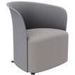 Paperflow Crown - Club chair - reposabrazos - polipropileno, espuma, contrachapado, 100% poliéster - gris