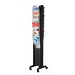 Paperflow easyDisplays - Soporte de literatura - apoyo de pie - 16 compartimentos - para A4 - doble cara - móvil - negro