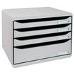 Exacompta BIG-BOX PLUS Office - Armario de cajones - 4 cajones - para A4 Plus - apaisado - gris claro