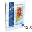 Exacompta Kreacover Chromaline - Carpeta de anillas para presentaciones - ancho de la espina: 20 mm - para A4 - capacidad: 100 hojas - blanco transparente