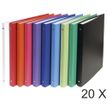 Exacompta - Archivador de anillas - ancho de la espina: 20 mm - para A4 - colores variados