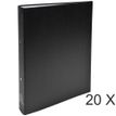 Exacompta - Archivador de anillas - ancho de la espina: 40 mm - para A4 - capacidad: 225 hojas - negro