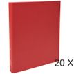 Exacompta - Archivador de anillas - ancho de la espina: 40 mm - para A4 - capacidad: 225 hojas - rojo