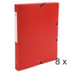 Exacompta Exabox - Archivo de caja - ancho de la espina: 25 mm - para A4 - rojo opaco