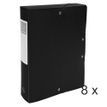 Exacompta Exabox - Archivo de caja - ancho de la espina: 60 mm - para A4 - negro opaco
