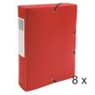 Exacompta Exabox - Archivo de caja - ancho de la espina: 60 mm - para A4 - rojo opaco