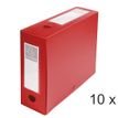 Exacompta - Archivo de caja - ancho de la espina: 100 mm - para A4 - rojo opaco