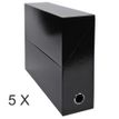 Exacompta Iderama - Maleta de transferencia - ancho de la espina: 90 mm - para A4 - capacidad: 800 hojas - negro
