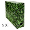 Exacompta Annonay - Maleta de transferencia - ancho de la espina: 90 mm - para A4, 240 x 320 mm - capacidad: 800 hojas - verde