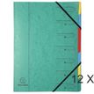 Exacompta Nature Future - Carpeta clasificadora - 7 piezas - para A4 - con pestañas - verde moteado