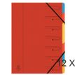 Exacompta Nature Future - Carpeta clasificadora - 7 compartimentos - 7 piezas - para A4 - con pestañas - rojo moteado