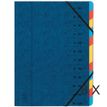 Exacompta Nature Future - Carpeta clasificadora - 12 piezas - preimpreso: A-Z, 1-12 - con pestañas - azul