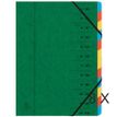 Exacompta Nature Future - Carpeta clasificadora - 12 piezas - preimpreso: A-Z, 1-12 - con pestañas - verde