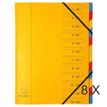 Exacompta - Carpeta clasificadora - 12 piezas - para A4 - capacidad: 400 hojas - con pestañas - amarillo