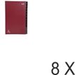 Exacompta Ordonator - Libro de firmas - ampliable - 24 compartimentos - 26 piezas - preimpreso: A-Z - para A4 - capacidad: 850 hojas - con pestañas - rojo