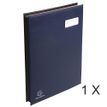 Exacompta - Libro de firmas - ampliable - 24 compartimentos - para A4 - capacidad: 150 hojas - azul oscuro