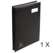 Exacompta - Libro de firmas - ampliable - 24 compartimentos - para A4 - capacidad: 150 hojas - negro
