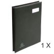 Exacompta - Libro de firmas - ampliable - 24 compartimentos - para A4 - capacidad: 150 hojas - verde oscuro