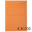 Exacompta Forever - Carpeta con corte cuadrado - para A4 - capacidad: 80 hojas - naranja (paquete de 100)