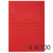 Exacompta Forever - Carpeta con corte cuadrado - para A4 - capacidad: 80 hojas - rojo (paquete de 100)