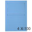 Exacompta Forever - Carpeta con corte cuadrado - para A4 - capacidad: 80 hojas - azul claro (paquete de 100)