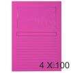 Exacompta Forever - Carpeta con corte cuadrado - para A4 - capacidad: 80 hojas - fucsia (paquete de 100)