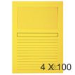 Exacompta Forever - Carpeta con corte cuadrado - para A4 - capacidad: 80 hojas - amarillo (paquete de 100)