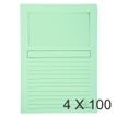 Exacompta SUPER - Carpata archivadora - para A4 - capacidad: 80 hojas - transparente, verde claro (paquete de 100)
