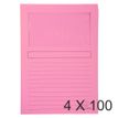 Exacompta SUPER - Carpeta en forma de L - para A4 - capacidad: 80 hojas - rosa (paquete de 100)
