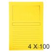 Exacompta SUPER - Carpeta en forma de L - para A4 - capacidad: 80 hojas - amarillo canario (paquete de 100)