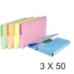 Exacompta Nature Future - Cartera de documentos - ancho de la espina: 3 mm - para A4, 240 x 320 mm - capacidad: 300 hojas - colores variados (paquete de 50)