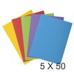 Exacompta ROCK"S 220 - Carpeta de una solapa - para A4 - capacidad: 200 hojas - azul, púrpura, rojo, verde, limón (paquete de 50)