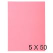 Exacompta SUPER - Carpeta de 2 solapas - para A4 - capacidad: 200 hojas - rosa (paquete de 50)
