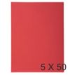 Exacompta SUPER - Carpeta de 2 solapas - para A4 - capacidad: 200 hojas - rojo (paquete de 50)