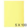 3288583400050-Exacompta Super 160 - 5 Paquets de 100 Chemises - 160 gr - jaune canari-P_400010889_1-0