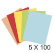 Exacompta Forever - Carpeta con corte cuadrado - para Folio - capacidad: 200 hojas - amarillo, rojo, azul claro, verde primavera, beige (paquete de 100)
