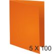 Exacompta Forever Foldyne 180 - Carpeta con corte cuadrado - para A4 - capacidad: 200 hojas - naranja (paquete de 100)