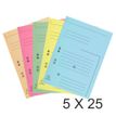 Exacompta SUPER "Contact" - Carpeta de 2 solapas - para A4 - capacidad: 200 hojas - verde, rosa, azul claro, amarillo canario, beige (paquete de 25)