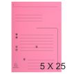 Exacompta SUPER "Contact" - Carpeta de 2 solapas - para A4 - capacidad: 200 hojas - rosa (paquete de 25)