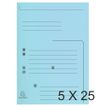 Exacompta SUPER "Contact" - Carpeta de 2 solapas - para A4 - capacidad: 200 hojas - azul claro (paquete de 25)