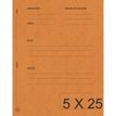 Exacompta - Carpeta con corte cuadrado - para 220 x 310 mm - capacidad: 200 hojas - naranja (paquete de 25)