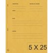 Exacompta - Carpeta con corte cuadrado - para 220 x 310 mm - capacidad: 200 hojas - amarillo (paquete de 25)