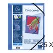 Exacompta Kreacover - Carpeta de 3 solapas - para A4 - capacidad: 200 hojas - azul transparente