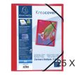 Exacompta Kreacover - Carpeta de 3 solapas para presentación - para A4 - rojo