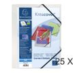 Exacompta Kreacover - Carpeta de 3 solapas - para A4 - capacidad: 200 hojas - blanco transparente