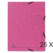 Exacompta - Carpeta de 3 solapas - para A4 - capacidad: 250 hojas - rosa