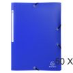 Exacompta - Carpeta de 3 solapas - para A4 - capacidad: 200 hojas - azul oscuro