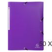 Exacompta - Carpeta de 3 solapas - para A4 - violeta, opaco (paquete de 10)