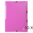 Exacompta - Carpeta de 3 solapas - para A4 - capacidad: 200 hojas - fucsia, opaco (paquete de 10)