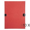 Exacompta N'Clip - Carpeta de una solapa - ampliable - para A4 - capacidad: 1000 hojas - rojo
